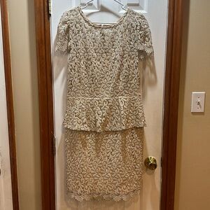 ▪️GOLD SHIMMER PEPLUM DRESS